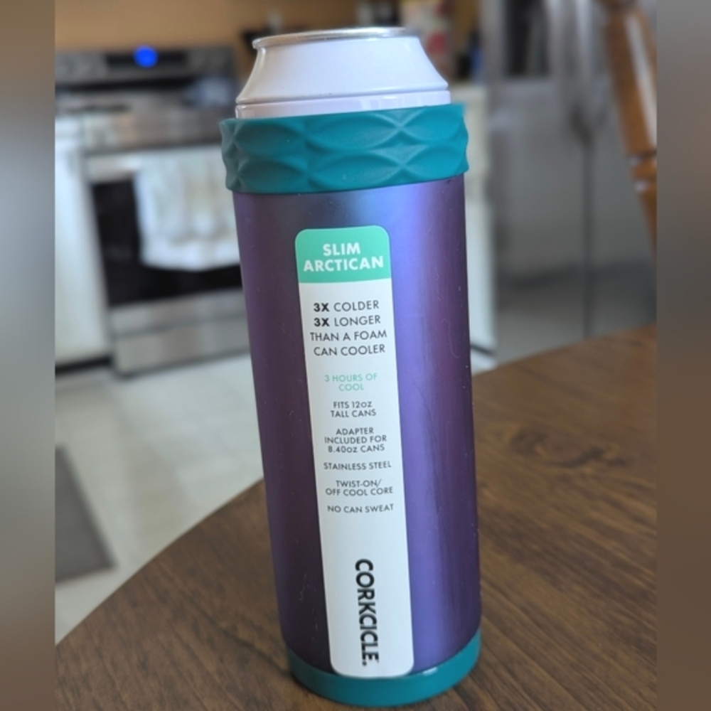Corkcicle Slim Arctican Can Cooler-Dragonfly 12 Oz Drinks with Adapter
